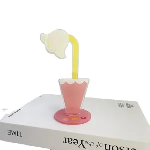 Cute acrylic flower memo clip desktop photo holder aesthetic room decor message stand