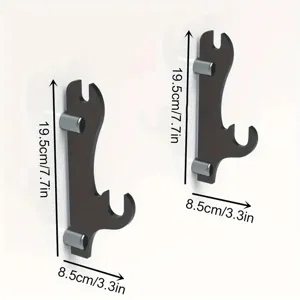 Black acrylic wall mount sword display stand bracket for samurai katana and collectible weapons.