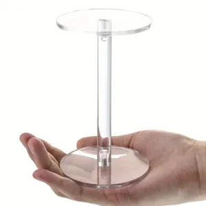 Supporto espositore in acrilico trasparente rotondo per cosmetici organizzatore tavolo.