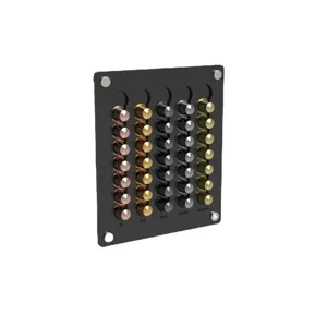 Wall-mounted acrylic coffee capsule holder organizer for home office coffee bar display stand.