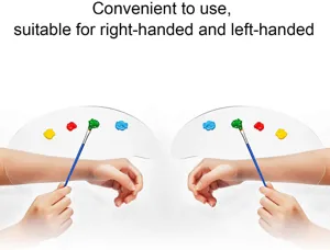 Paleta de pintura acrílica transparente para óleo, paleta de arte clara con agujero para pulgar.