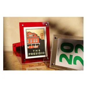 Noords acryl fotolijst displaystandaard moderne transparante bureaulijst van 6 inch