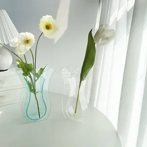 Moderne transparente Acryl Blumenvase für Heimdekoration, kreative Tischdeko Ornamente.