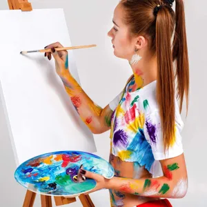 Paleta de pintura acrilica transparente bandeja de mezcla de colores para arte al oleo y acrilico