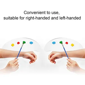 Paleta de pintura acrílica transparente, paleta de plexiglás para artistas zurdos y diestros.