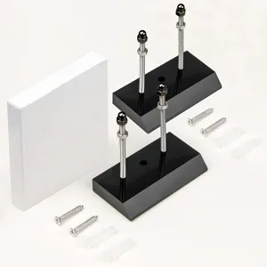 Acrylic skateboard wall mount display rack set with durable screws and wall anchors for home