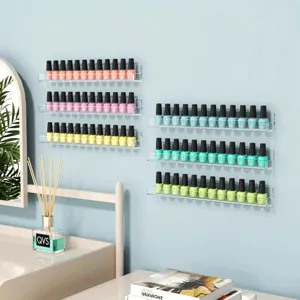 Transparenter Acryl Nagellack Wandregal Kosmetik Organizer Display Wandhalterung