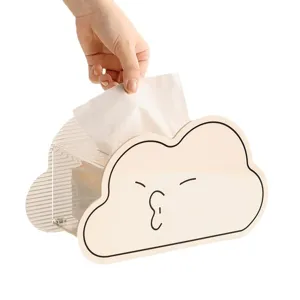 Cute Cloud Acrylic Tissue Box Transparent Desktop Napkin Holder for Living Room Home Decor