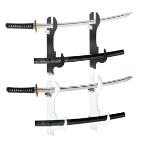 Acrylic Sword Stand Wall Mount Samurai Sword Holder Display Rack Clear Bracket Support for Collectibles Swords
