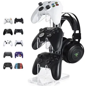 3-Schichten Acryl Gamecontroller Display Ständer transparente Desktop Halterung für Headset
