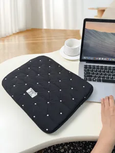 Καπιτονέ Θήκη Laptop με Πουά Χαριτωμένο Κορεάτικο Στυλ Προστατευτική Τσάντα Tablet