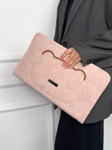 Rosa süße Bärenohr Laptop Hülle Schutzhülle für 13 14 15 Zoll Studenten Notebook Tasche