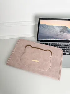 Niedliche rosa Bärenohr Laptop Hülle Schutztasche für 13 14 15 Zoll Notebooks und Laptops