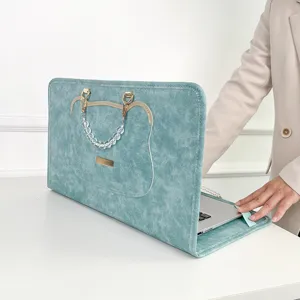 Süße Laptoptasche mit Perlenhenkel, stilvolles Etui für 13 14 15 16 Zoll Computer Geräte.