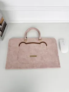Sacoche de protection pour ordinateur portable rose ours mignon 14 15 16 pouces étui portable élégant