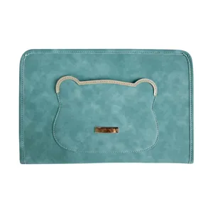 Niedliche Bärenohr Laptoptasche 13 14 15 Zoll PU Leder Notebook Schutzhülle Computer Tasche