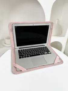 Pink laptop sleeve case protector 13 inch 14 inch 15 inch modern minimalist design detail