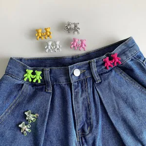 Boucle de Resserrage de Taille en Métal Ours Extension de Taille de Jean Mignonne Resserre-Taille de Pantalon Accessoires pour Femmes