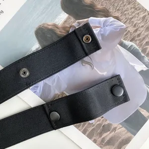 Women elastic waist belt punch-free adjustable invisible jeans waist tightener for daily wear