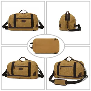 Vintage waterdichte canvas reistas grote capaciteit casual schouder weekender tas