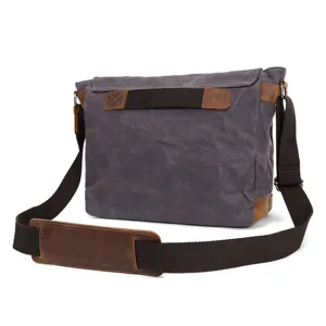 Vintage Canvas Messenger Bag for Men Casual Crossbody Shoulder Bag Large Capacity Travel