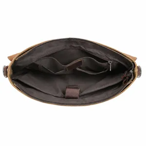 Vintage Herren Segeltuch Umhängetasche große Kapazität lässige Schultertasche Innenseite