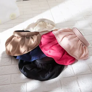 Femme visière chapeau vide anti UV plage casquette loisir été mode chapeau vide
