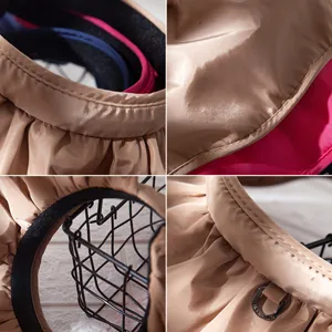 Chapeau de visière de soleil élégant pour femmes, casquette anti-UV pour voyage d'été en plein air.