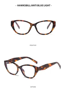 Eleganti occhiali tartarugati gatto luce blu, montatura trendy per ogni stile quotidiano.