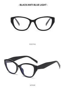 Occhiali da vista gatto nero luce blu donna alla moda per computer uso quotidiano