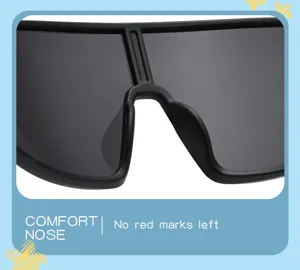 Gafas de sol de ciclismo infantil detalle vista puente nasal diseño cómodo sin marcas