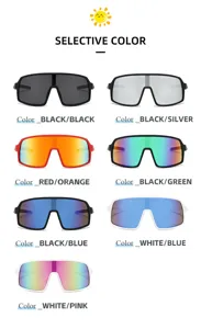 Gafas de sol deportivas infantiles con lentes coloridas de una pieza, varias opciones.