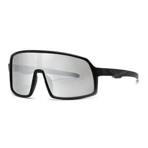 Gafas de sol ciclismo niños deporte exterior protección UV espejo reflectante negro
