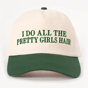 Cappellino da baseball ricamato con visiera verde, cappello regolabile unisex per esterni.