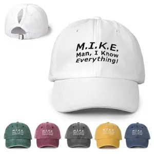 Gorra de Béisbol para Coleta de Poliéster Lavado Bordado Letras Ajustable Cúpula Visera Curva Protección Solar Sombrero al Aire Libre Unisex