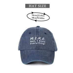 Gorra de béisbol de denim lavado con bordado frontal elegante y tamaño de cabeza ajustable.