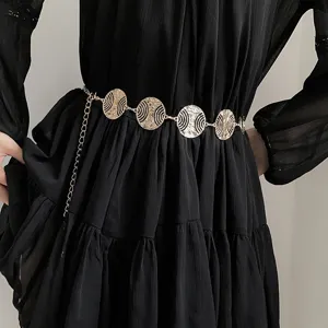 Catena in metallo rotondo stile palazzo per donna moda vestito cintura accessorio