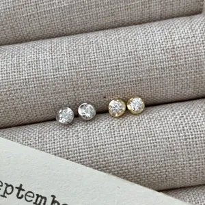 Boucles d'Oreilles Clous en Argent Sterling 925 Strass Irrégulier pour Femmes Boucles d'Oreilles Géométriques Rétro Bijoux