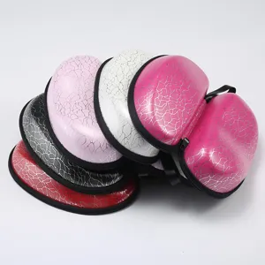 Custodia per Occhiali Rigida Portatile in Pelle PU Con Cerniera Scatola per Occhiali da Sole Protettiva Organizer per Uomo Donna