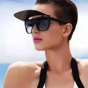 Fashion sun visor sunglasses with UV protection for outdoor stylish street wear trendy.