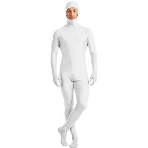 Hoogelastisch volledig spandex zentai pak met open gezicht voor podiumvoorstelling kostuum.