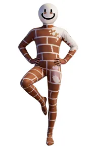 Halloween cosplay brick pattern full body costume funny game character disguise suit