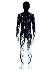 Kids Halloween Scary Red Eye Tree Man Mutant Tree Branch Cosplay Costume All Inclusive Bodysuit With Hood For Horror Ghost Party Performance