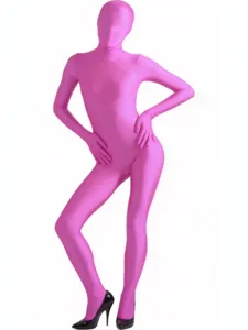 Roze spandex zentai pak voor Halloween cosplay feest en professioneel podium show.