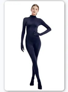 Solid color full body zentai suit stretch spandex tight jumpsuit for party dance performance.