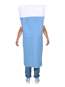 Drôle de Costumes de Cosplay de Lit d'Hôpital Fête d'Halloween Bar Patient Jeu de Rôle Unisexe Polyester Tenue de Fête