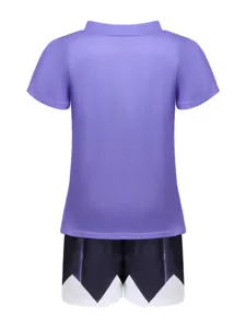 Kids Anime Cosplay Costume Set Girls Long Sleeve Top And Bottom Cartoon Print Polyester Outfit For Children Party