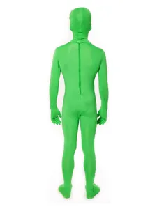 Disfraz de Cosplay de Alienígena Verde de Halloween Niños Adultos Body de Ciencia Ficción Vestido de Fiesta Ropa de Actuación