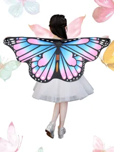 Children butterfly cape Halloween printed wing shawl kids fairy dress up cloak costume