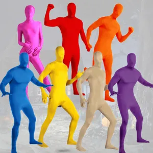 Adult Unisex Full Body Zentai Suit Spandex Stretch Skin Suit Halloween Cosplay Costume Party Performance Bodysuit